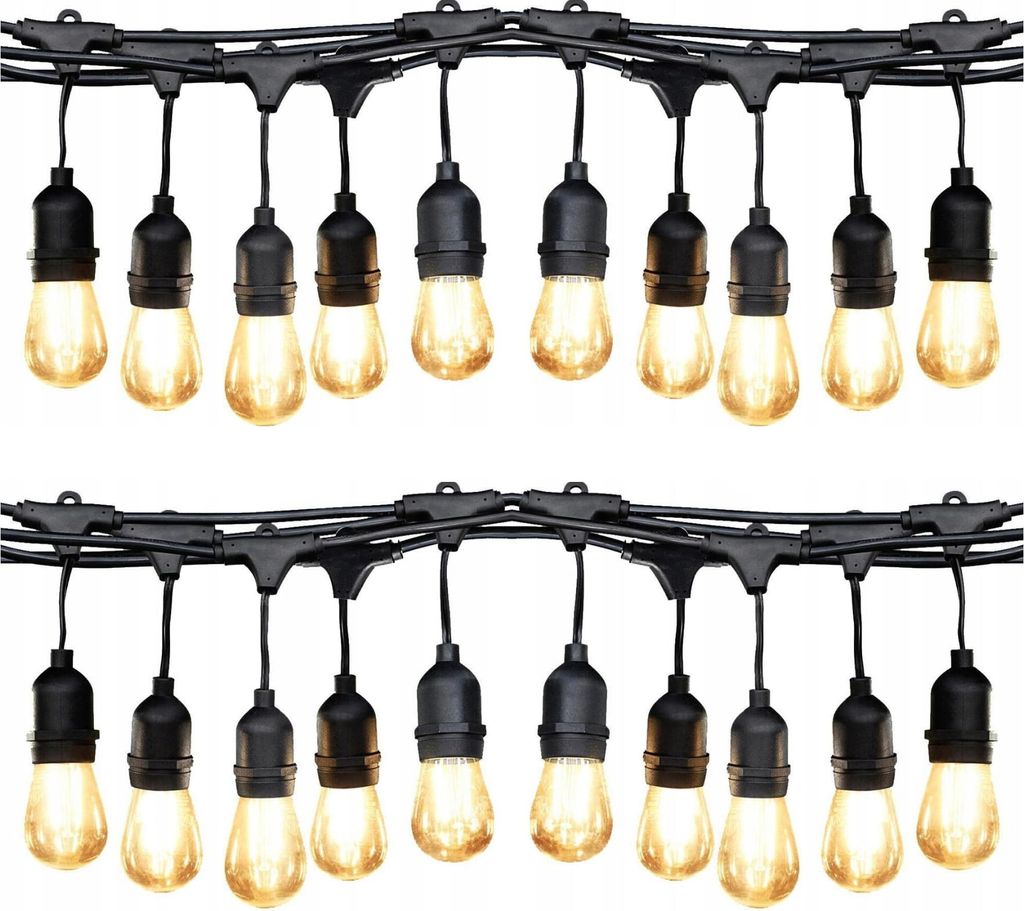 Guirlande lumineuse de jardin 10m avec ampoules, Guirlande Image du produit 