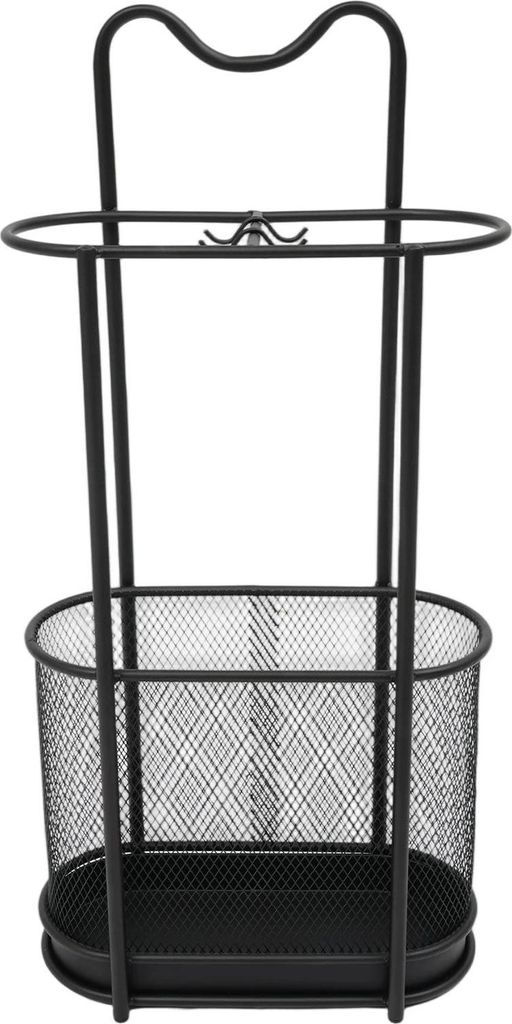 Regenschirmständer - Freistehender Metallständer - Schirm- und Gehstockhalter - Für Flur und Balkon - 30x15x60 cm - Schwarz