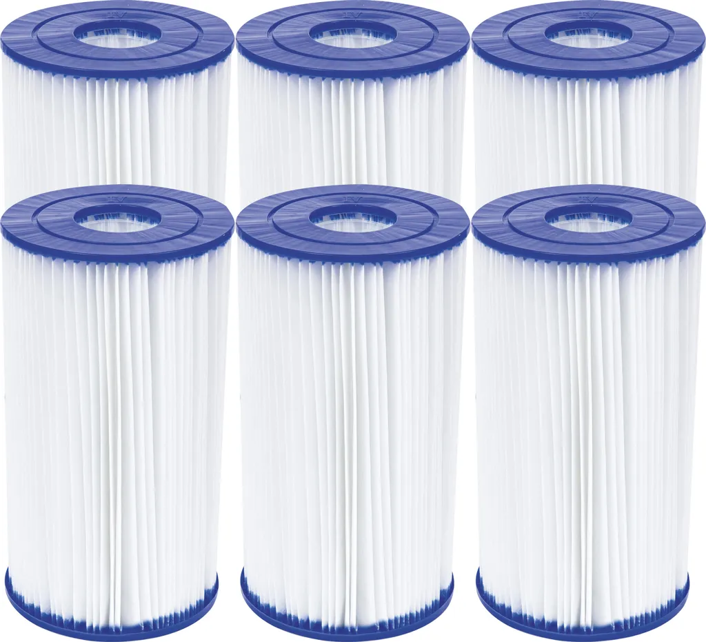 Pack entretien piscine : 6 cartouches Flowclear taille IV 14,2x25,4cm