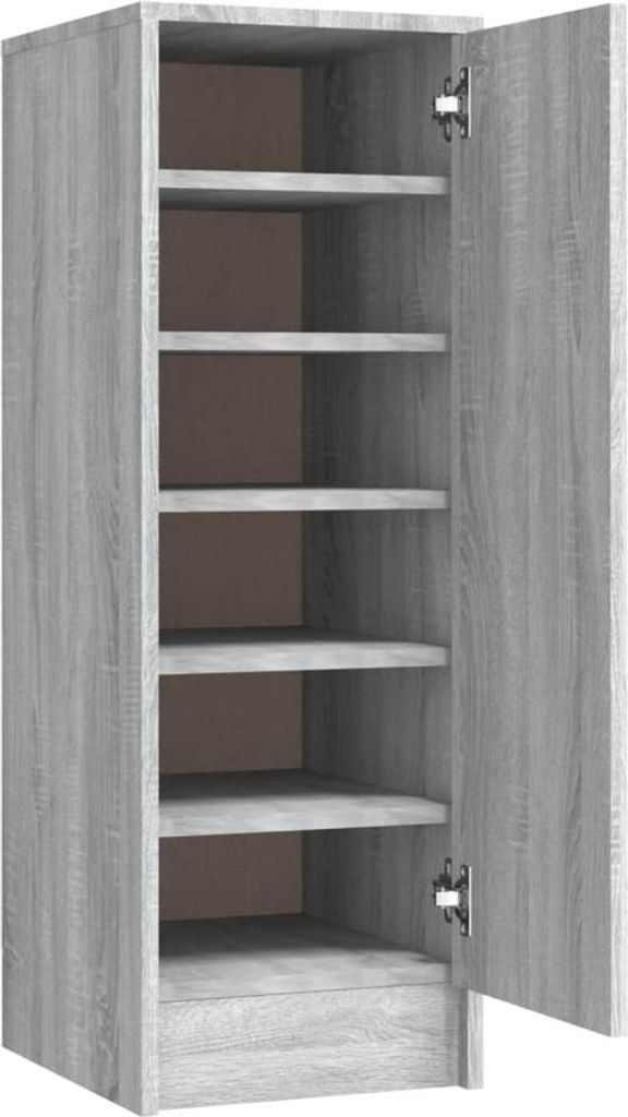 vidaXL Schuhregal Grau Sonoma 32x35x92 cm Holzwerkstoff