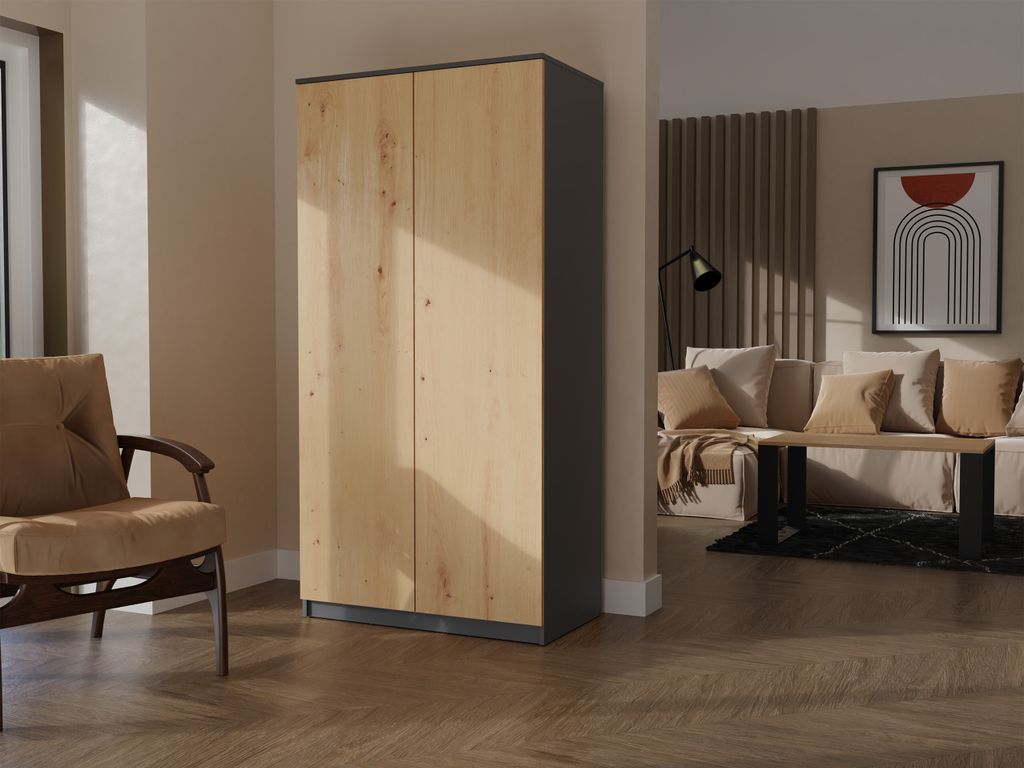 Malwa SD-90 ANTRACITE ARTISAN Kleiderschrank Produktbild 7