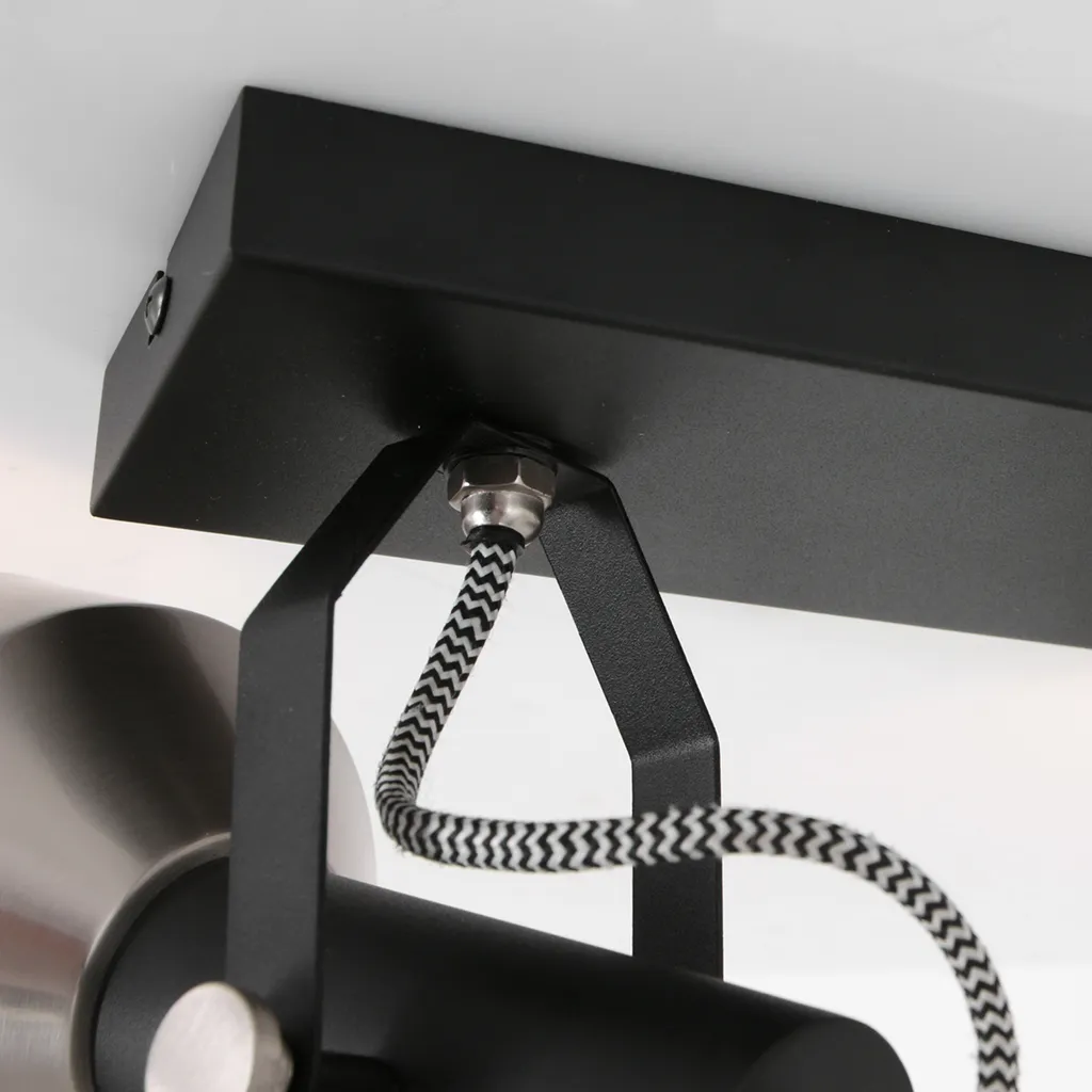 Luminaire spot orientable Mexlite 3338ZW noir métal acier robuste E27 - 11