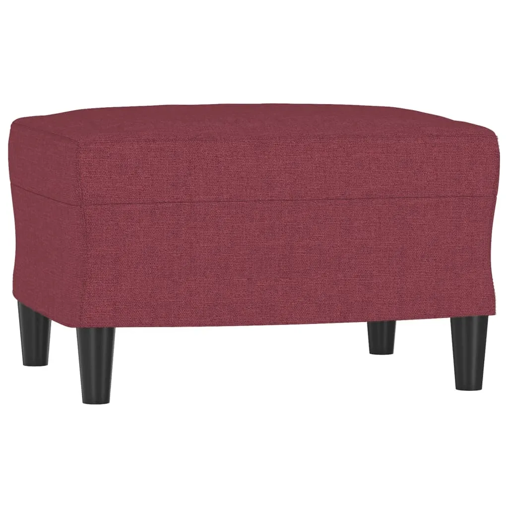 Poggiapiedi SYFAX Rosso Vino 60x50x41 cm Tessuto - Spedizione Rapida