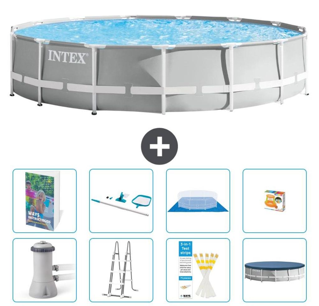 Prism Frame Pool Rund - 457x107 cm - 9-teilig S647