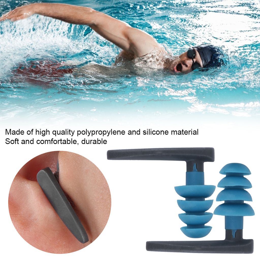 2PCS potápěčské elastické měkké vodotěsné špunty do uší Obrázek produktu 11