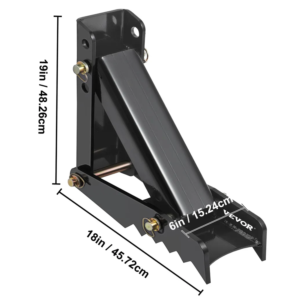 VEVOR pollice da 18 pollici per escavatore, spessore dei denti di 1/2 pollice, robusto pollice per escavatore, attacchi per pollice a saldare in acciaio nero con design a vite da 12 mm, pollice meccanico regolabile per escavatori/escavatori - 8