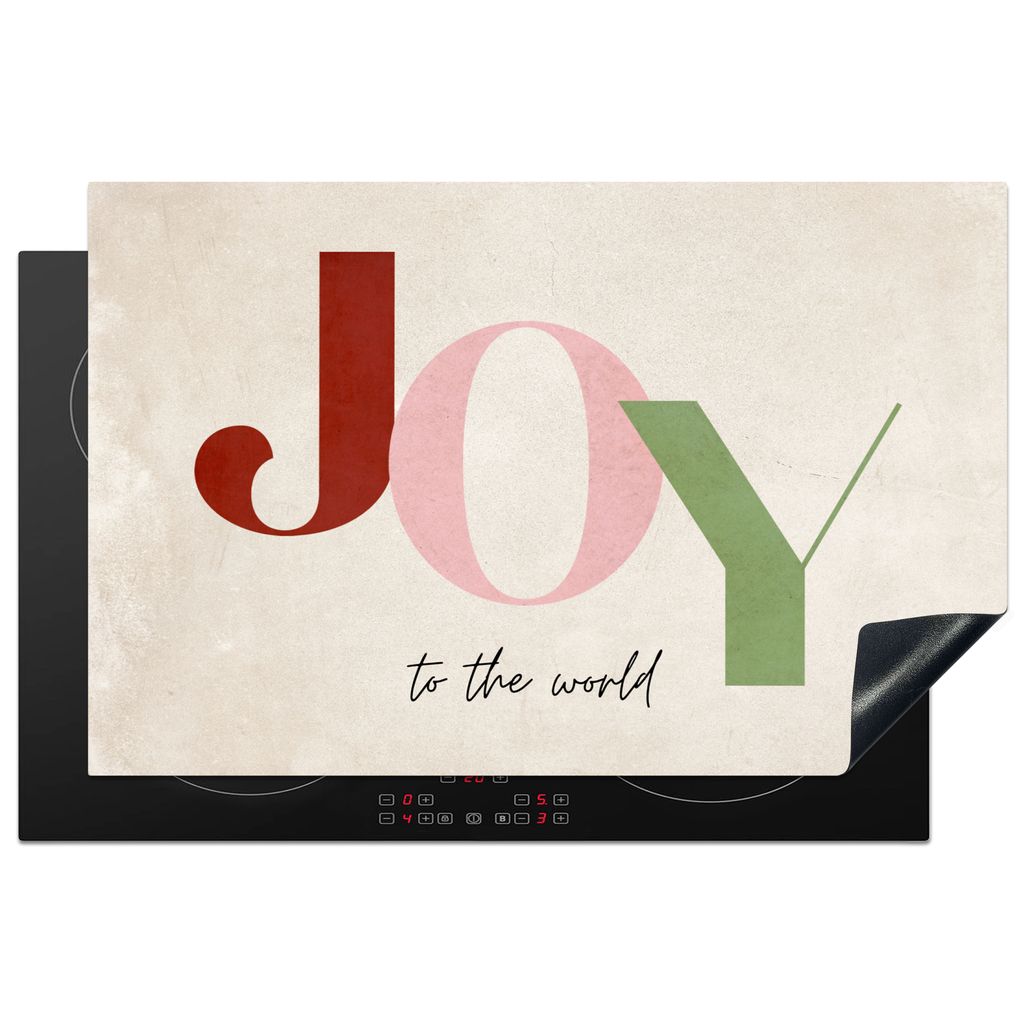 KitchenYeah Herdabdeckplatte Zitate - Freude - Weihnachten - Feiertage , 81x52cm, Küche Deko, Glaskeramikkochfeld Herdabdeckung, Abdeckplatte f...