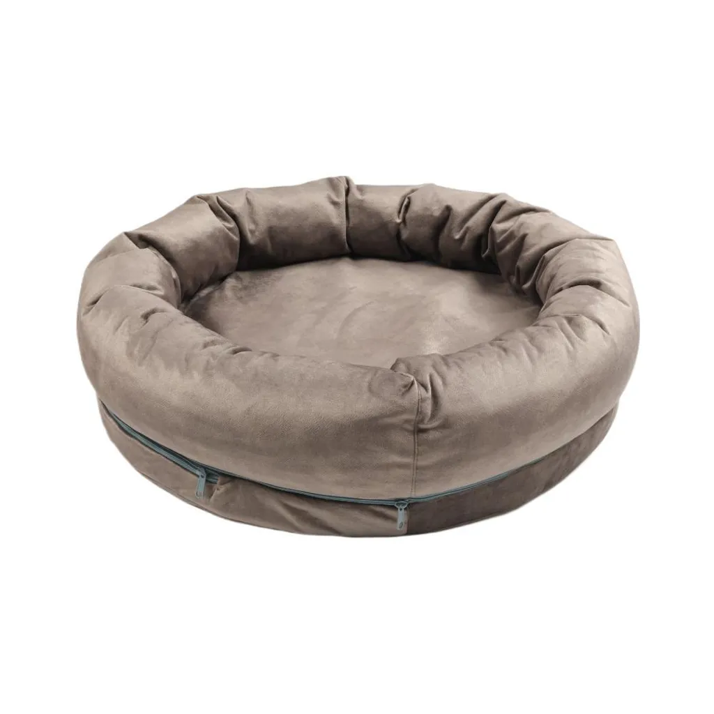 Cuccia Rotonda Soffy Ring 90cm Lattice: Riposo Ortopedico Marrone
