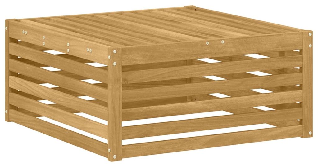 Outdoor-Fußhocker Massivholz Akazie Weiß 79 x 79 x 37 cm