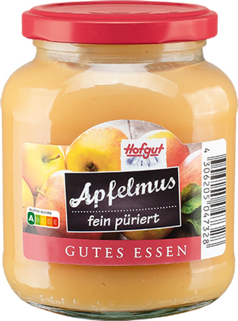 Purée de pommes Hofgut finement réduite en purée et sucrée Image du produit 