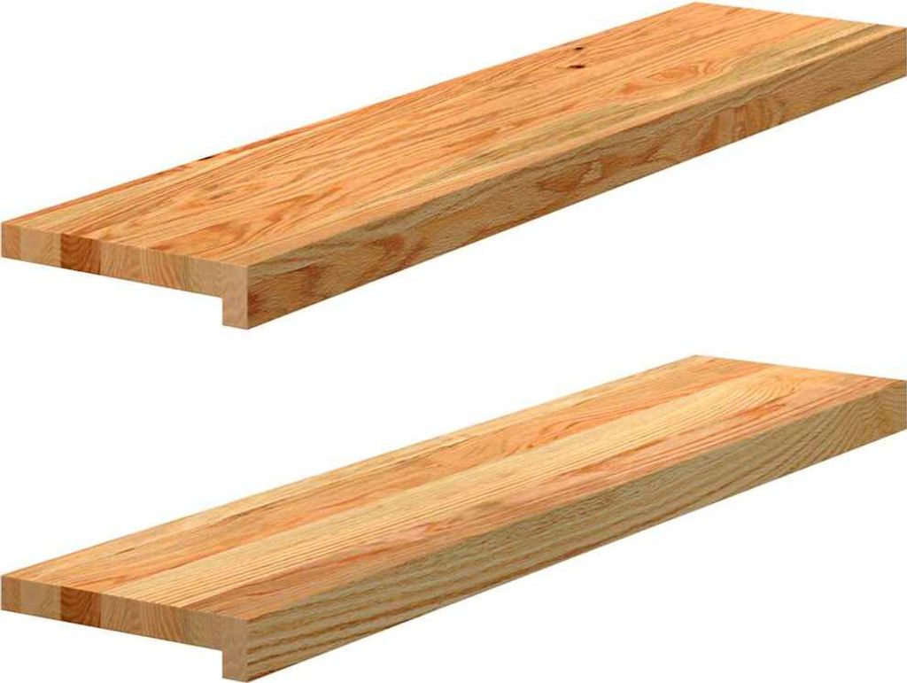 Fensterbänke 2 Stk. Hellbraun 90x20x2 cm Massivholz Eiche