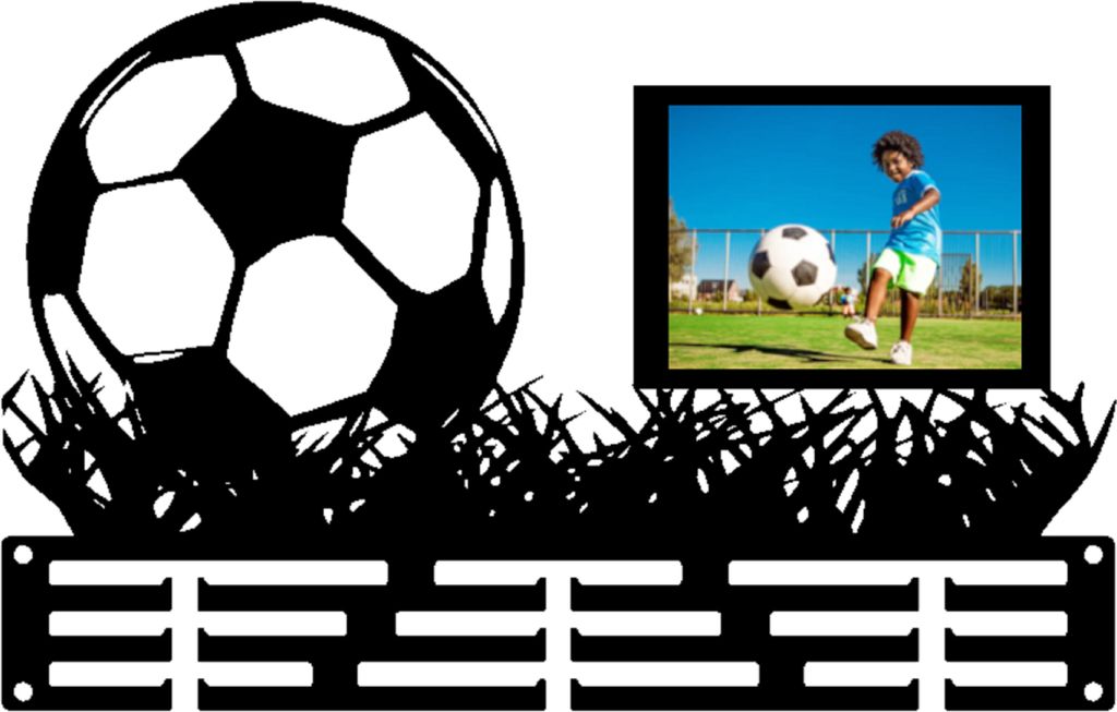 Medaillenaufhnger fr Fuballfans mit Fotorahmen