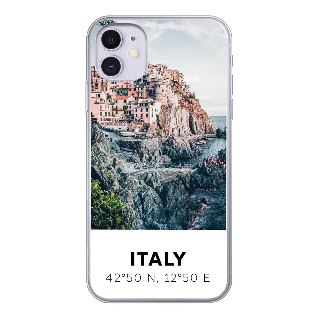 MuchoWow Handyhülle Schutzhülle Hülle für iPhone 11 Cinque Terre - Italien - Amalfi - Meer Silikon Softcase Handy Hülle - Handytasche