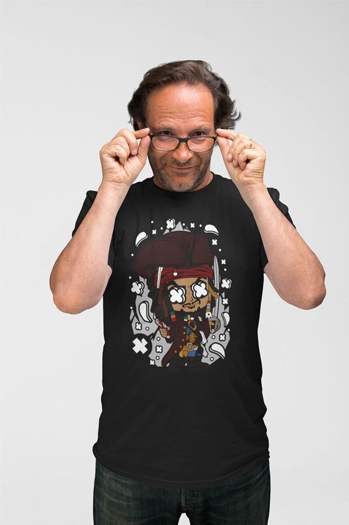 D&B Uni Polo PC00055 Jack Sparrow Schwarz-Größe 2XL
