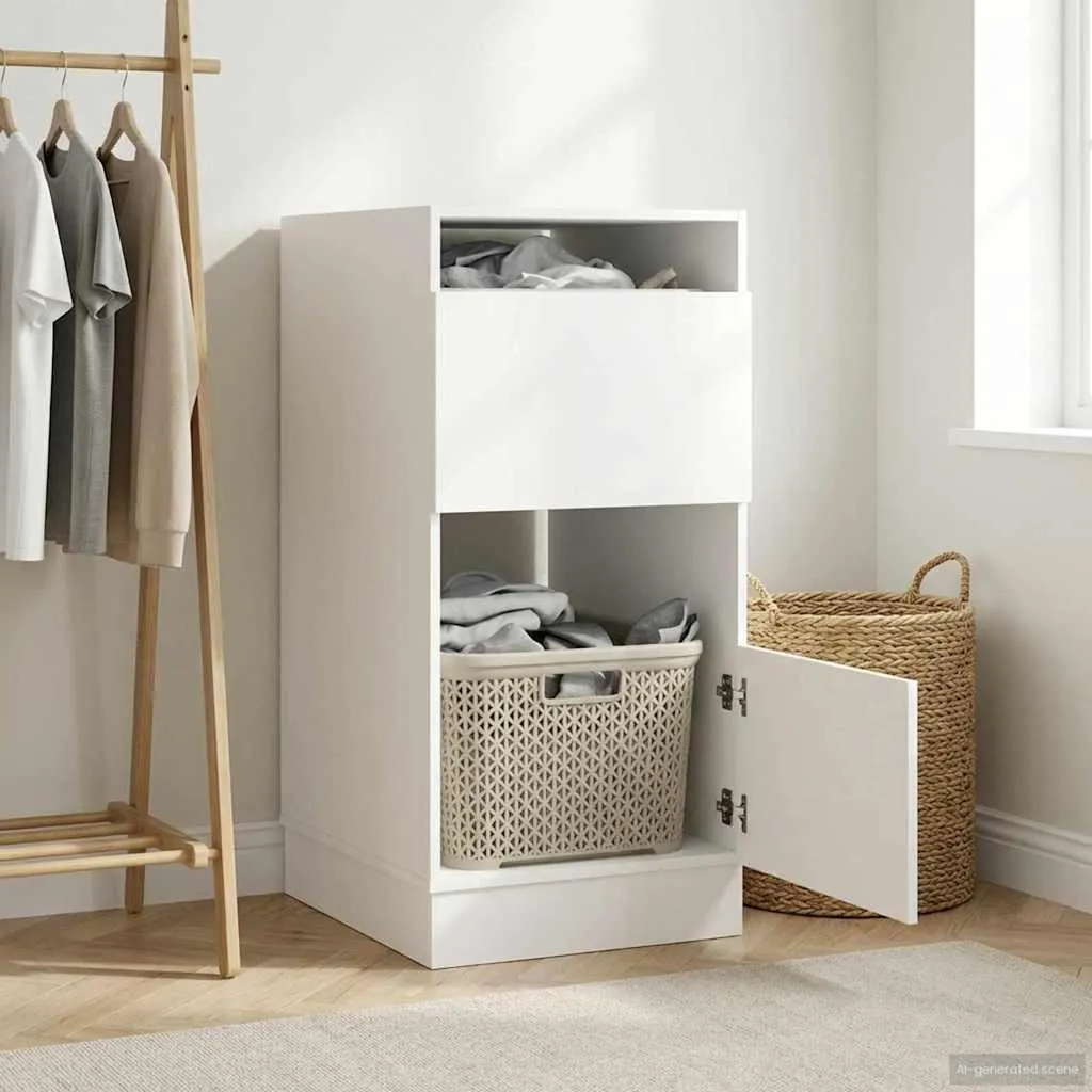 Mobile Portabiancheria VidaXL Bianco - Organizzatore 50x68x102