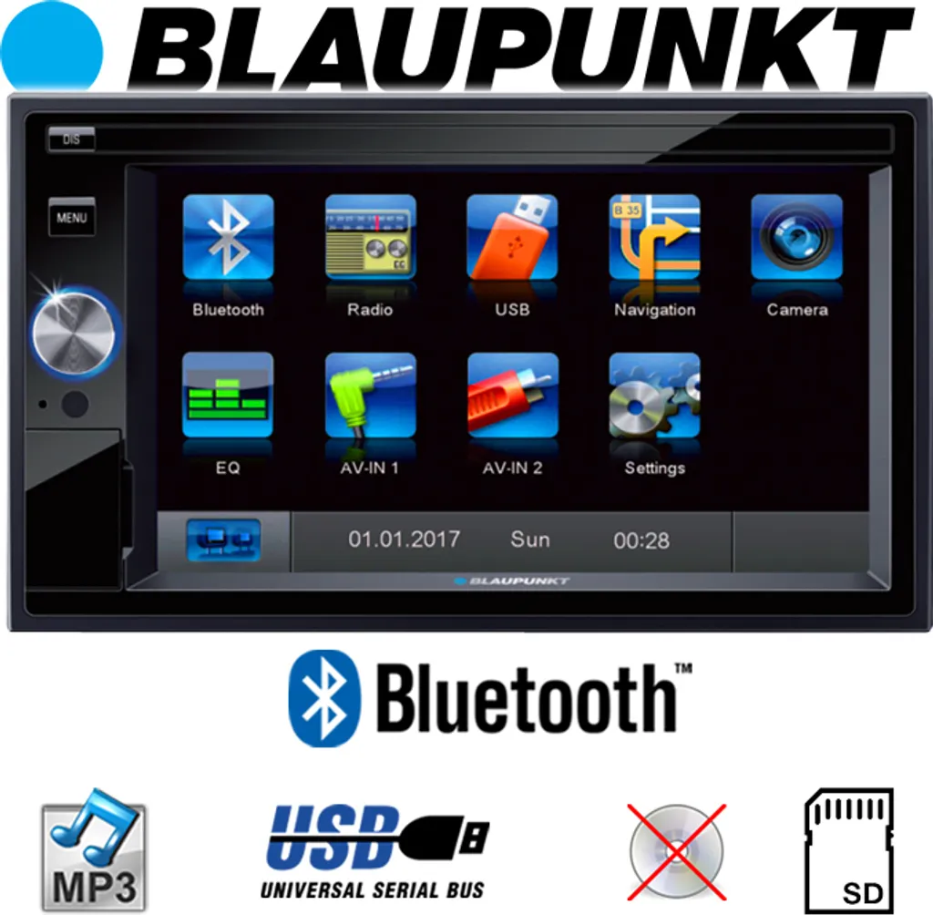 Station Multimédia de Voiture 2-DIN Blaupunkt Santa Cruz 370 Tactile
