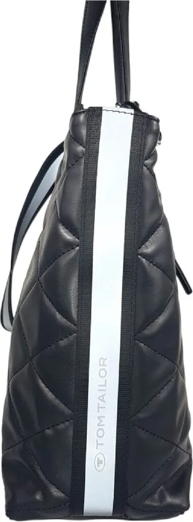 Sac à fermeture éclair Tom Tailor texture mica noir élégant - 10