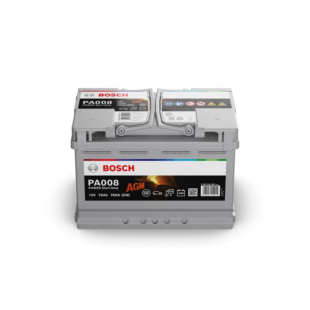 BOSCH AGM PC PA 008 Starterbatterie 12V 70Ah für Auto LKW Produktbild 