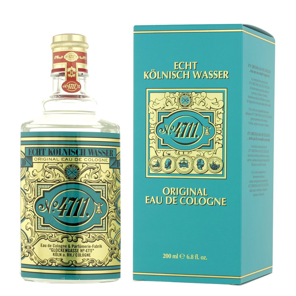 A bottle of 4711 Original Eau de Cologne and its packaging are displayed against a white background.