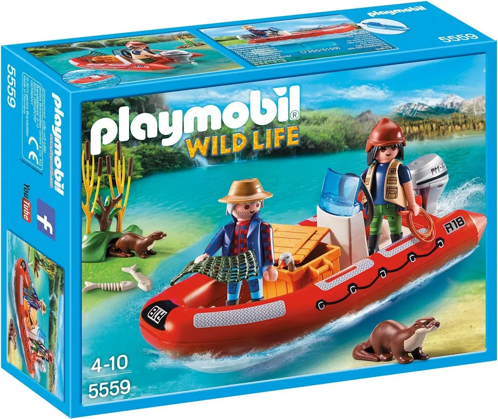 Jouet de bain PLAYMOBIL 5559 : canot pneumatique pour enfants de 4 ans
