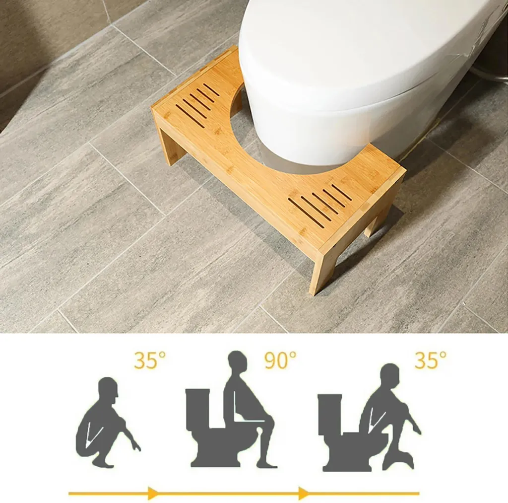 Tabouret de toilette bambou : solution contre constipation et douleurs - 3