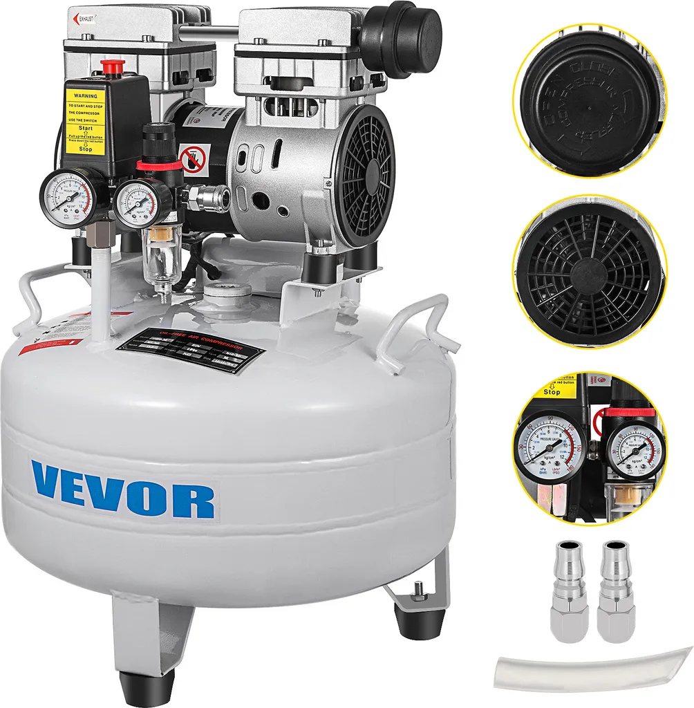 Compresseur d'air VEVOR 30L pour Peinture et Gonflage - Modèle Silencieux