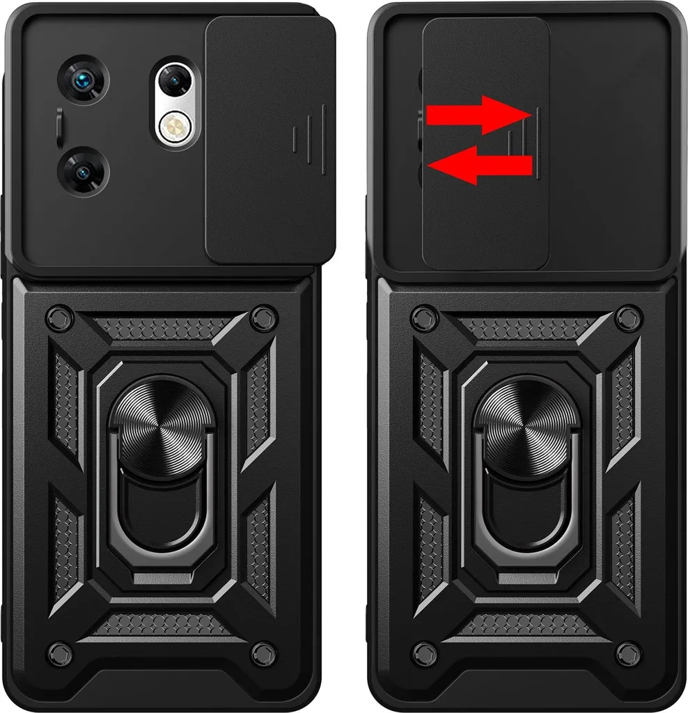 Custodia Infinix Zero 30 4G Rossa Chic: Silicone Soft & Anello - 2