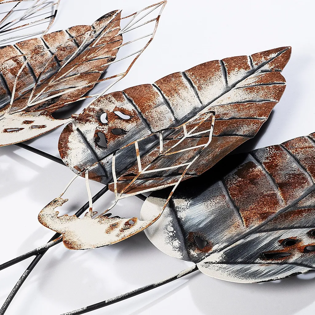 Wallity Casting Leaf 2 décoration murale métal multicolore 67x112cm - 5