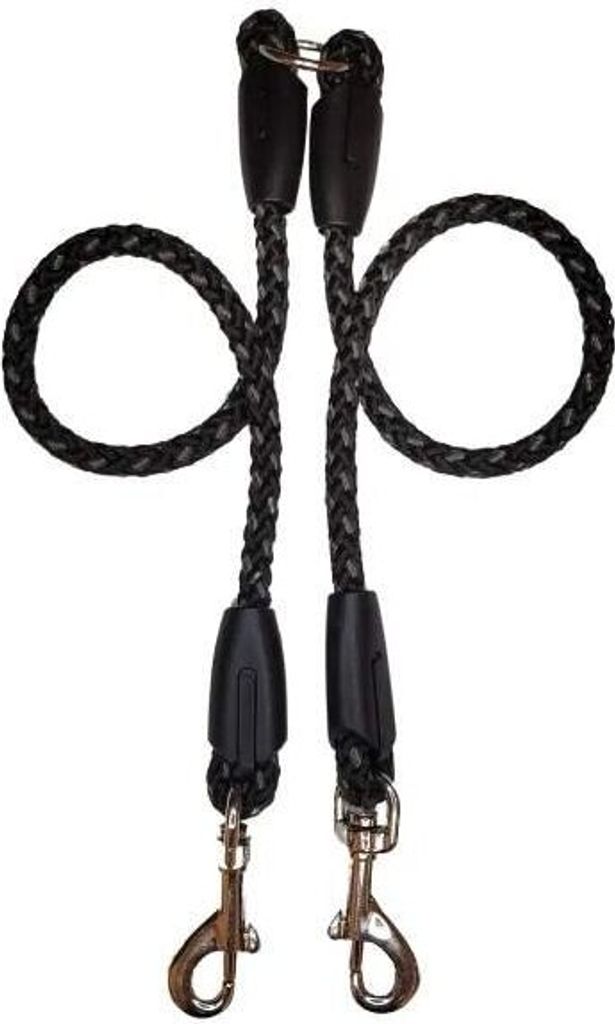 Palkar Hundeleine, geteilt, 50 cm x 14 mm, schwarz-grau