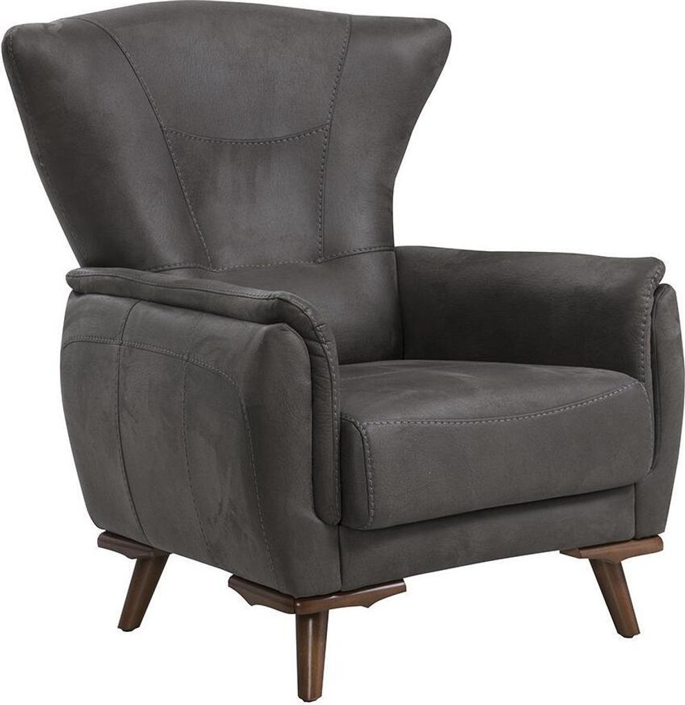 Modern Sessel Luxus Wohnzimmer Polstermöbel Grau Sitz Design Neu Möbel