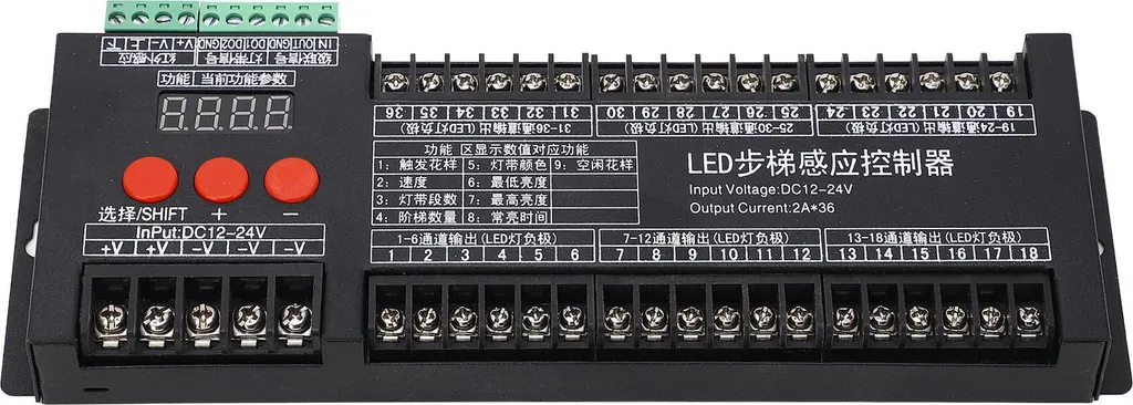 Luminaire LED escalier 12V/24V avec allumage automatique par détection
