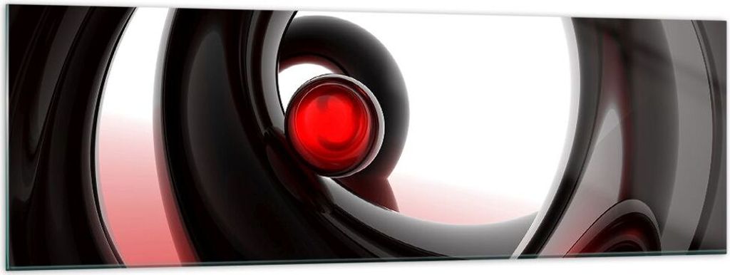 Bilder auf glas - Abstraktion Komposition Glaskugeln - 160x50cm - Glasbilder - Wandbilder - Kunstdruck - Wanddekoration aus Glas - Glas Bilder - Wa...