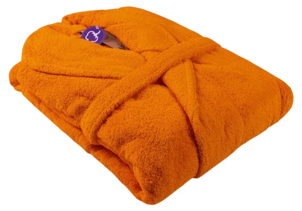 Peignoir femmes col châle ARTG LT4020 XXL orange vif coton douillet
