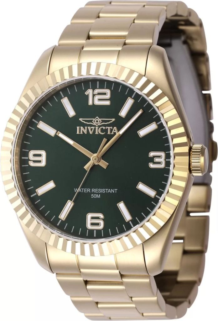Invicta Specialty 47459 Herren Uhr - Quartz Bewegung - Edelstahl mit grünem Zifferblatt - 43 mm