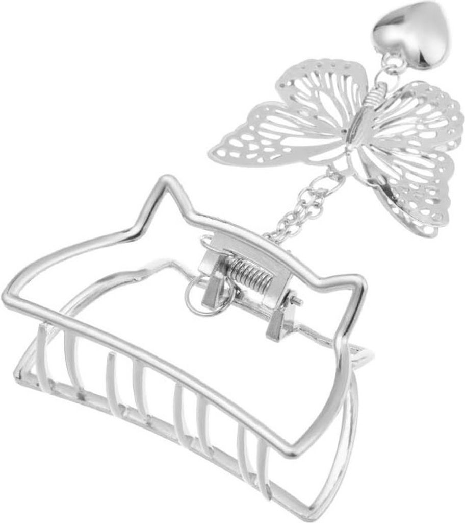 Haarspange Butterfly - Verspielt und Elegant in Silber KP30635