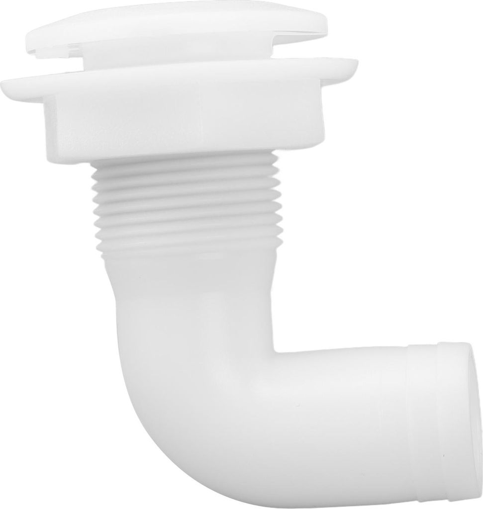Marine Thru Hull Connector Auslaufsicher Ergonomisch Zuverlässig Robust 90° Fitting für Yachtboote Weiß