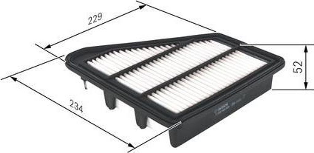 BOSCH F 026 400 453 Luftfilter OE 17220R3LG01 kompatibel mit Civic