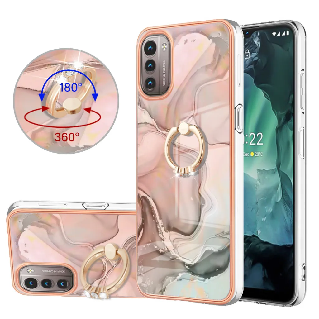 Cover Nokia G11 G21 Design Fantasia Crème con Supporto Anello