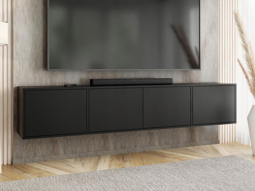 KierMoebel Tv Schrank ICO 4, Modern Lowboard Schwarz Produktbild 