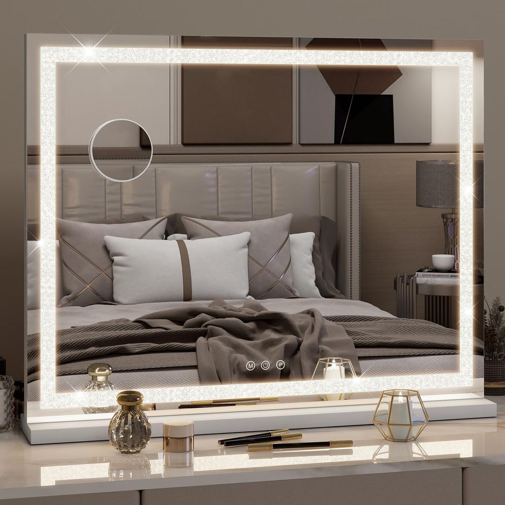Miroir de maquillage Puluomis, 70x55 cm, avec éclairage LED Image du produit 
