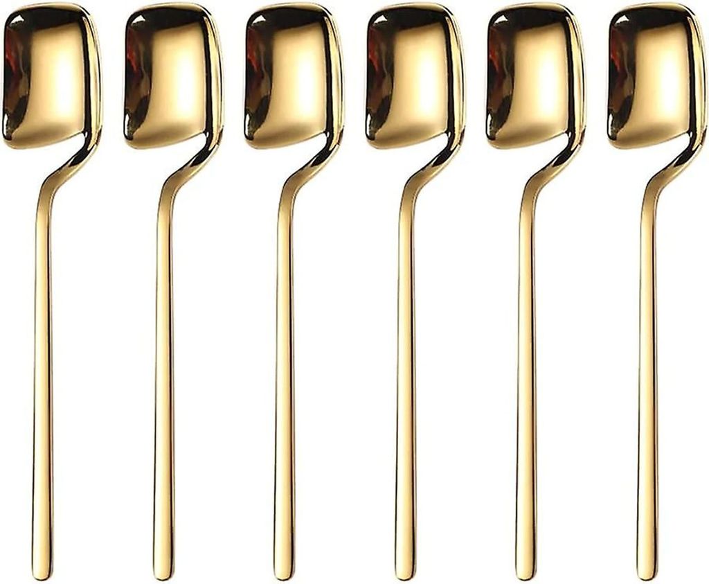 Kaffeelöffel, kleine Löffel, 6 Stück Teelöffel, Dessertlöffel, Eislöffel, Rührlöffel, 5,6 Zoll kleine Kaffeelöffel aus Edelstahl