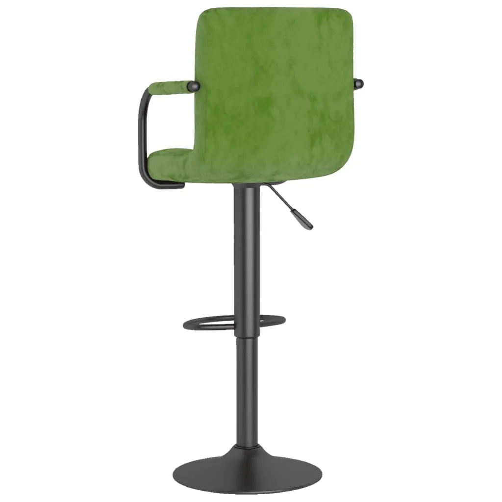 Tabouret de bar vert clair velours vidaXL : Stable et confortable - 5