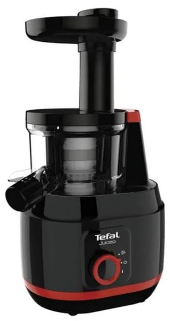 Tefal Juiceo ZC150 Extracteur de jus lent 150W Noir et Rouge robuste