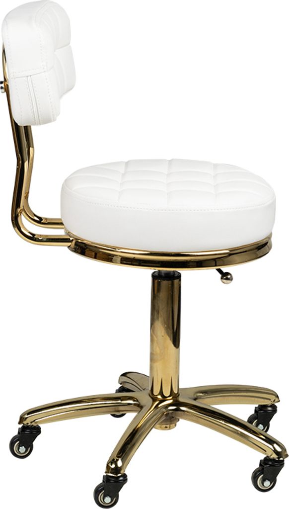 Kosmetikhocker Gold Am-961 Weiß Produktbild 3