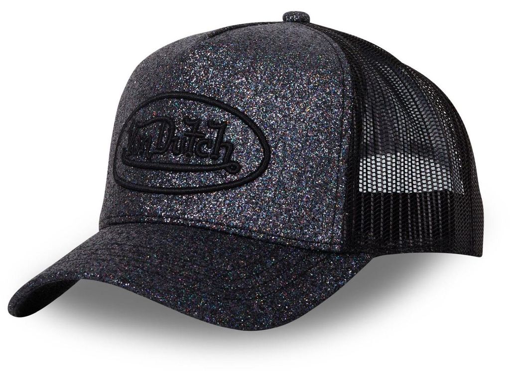 Von Dutch Damen Mesh Trucker Cap - GLITTER schwarz Produktbild 