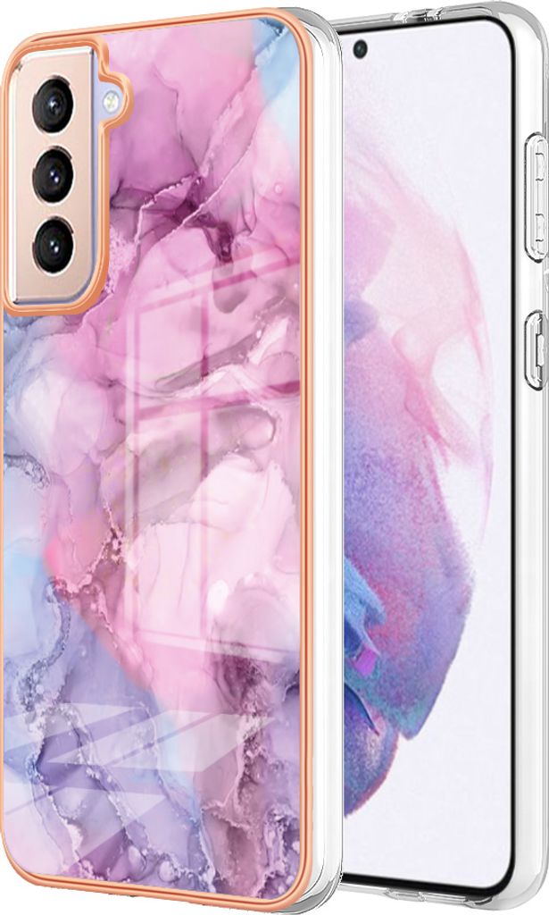 Galaxy S21+ 5G Hülle, Muster Dünn TPU Silikon Stoßdämpfer Bumper Schutzhülle für Samsung Galaxy S21 Plus 5G Pink