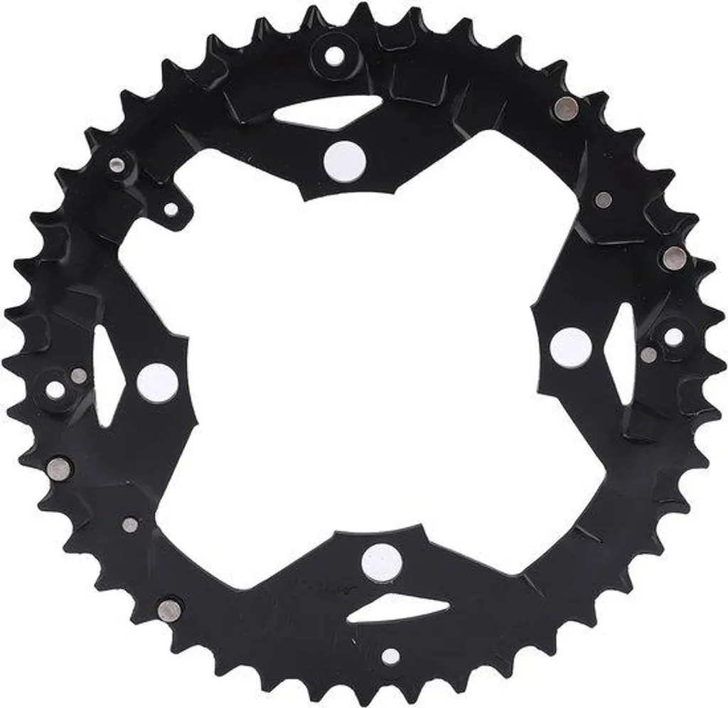 Plateau de vélo de course 44 dents 104 BCD noir en alliage d'aluminium
