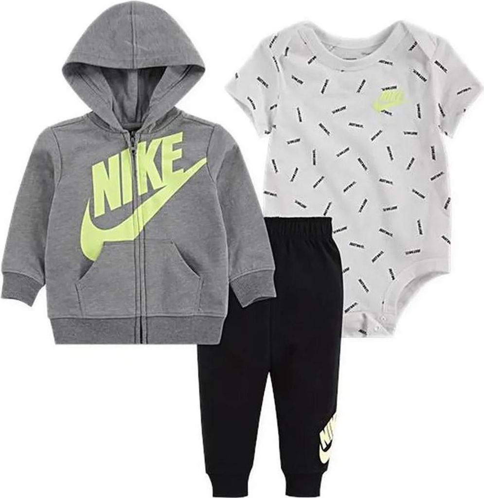 Nike Kids Just Do It Toss Körper 3 Einheiten Grau 6 Months Grau 6 Months
