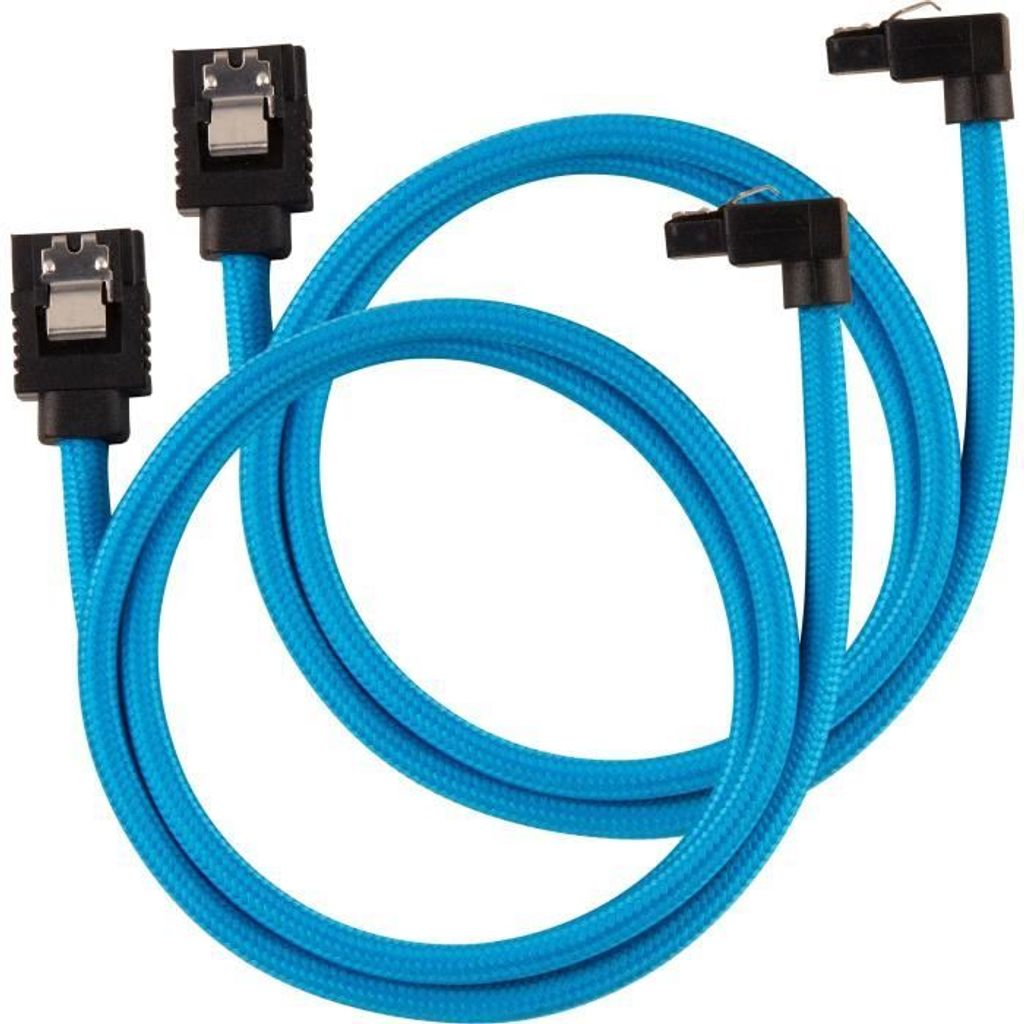 Corsair CC-8900285, 0,6 m, SATA III, Männlich/Männlich, Schwarz, Blau, Gerade, Gerade