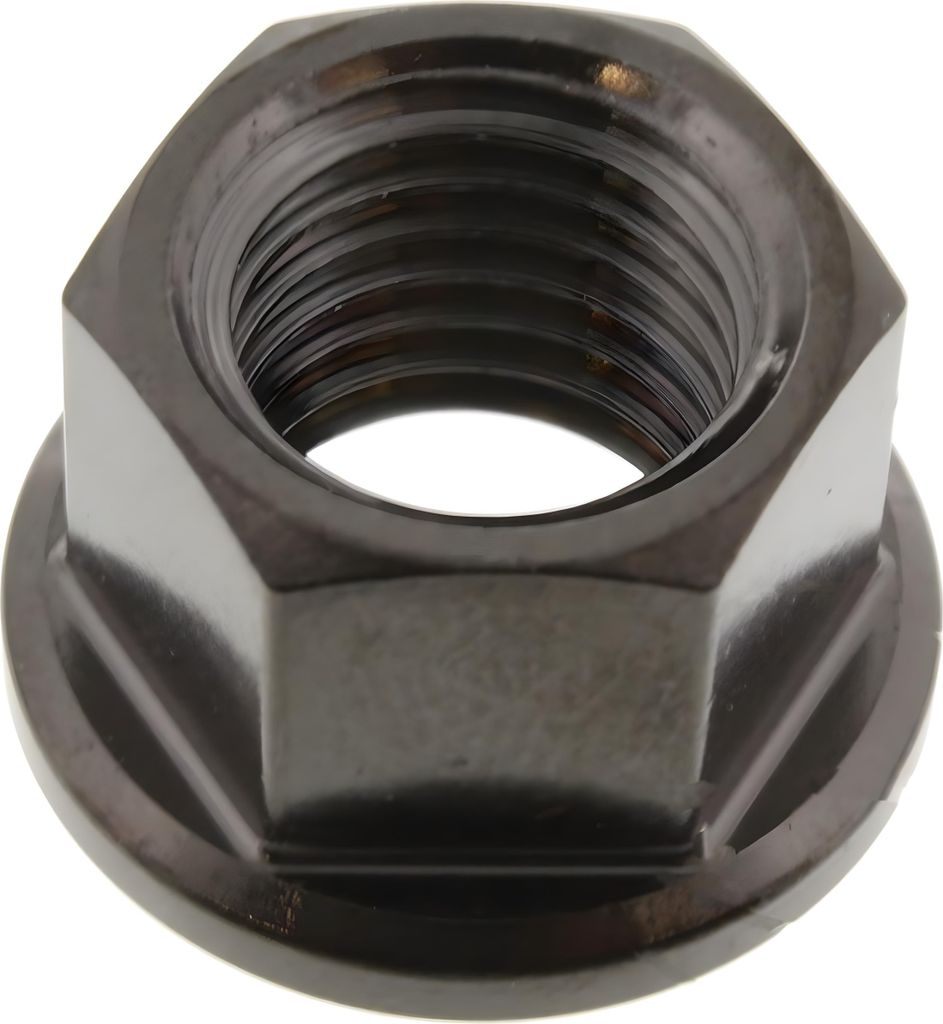 Mutter Kettenrad JMP Bolt M12x1,50mm Edelstahl V4A schwarz für BMW S R / RR XR HP 4 1000 ccm Bj. 2009 - 2020